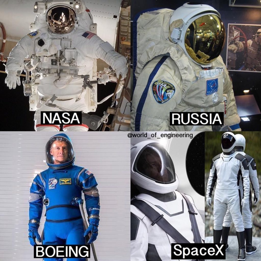 comparatie costum spacex cu nasa si rusia
